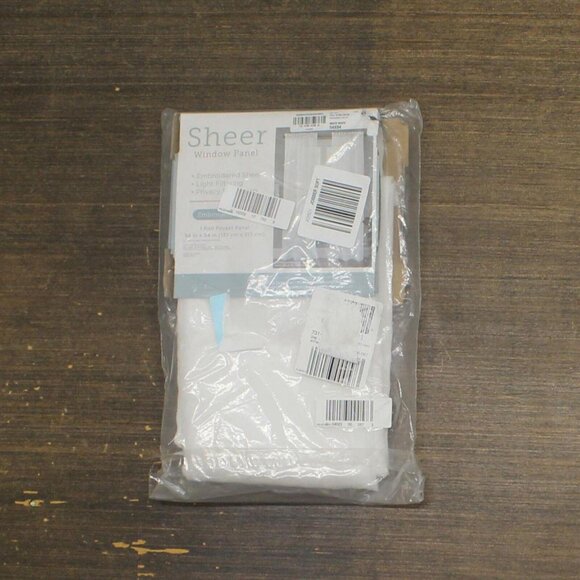 NWT Regal Home Voile Sheer Rod Pocket Single Curtain Panel White 54 x 84 - Picture 2 of 4